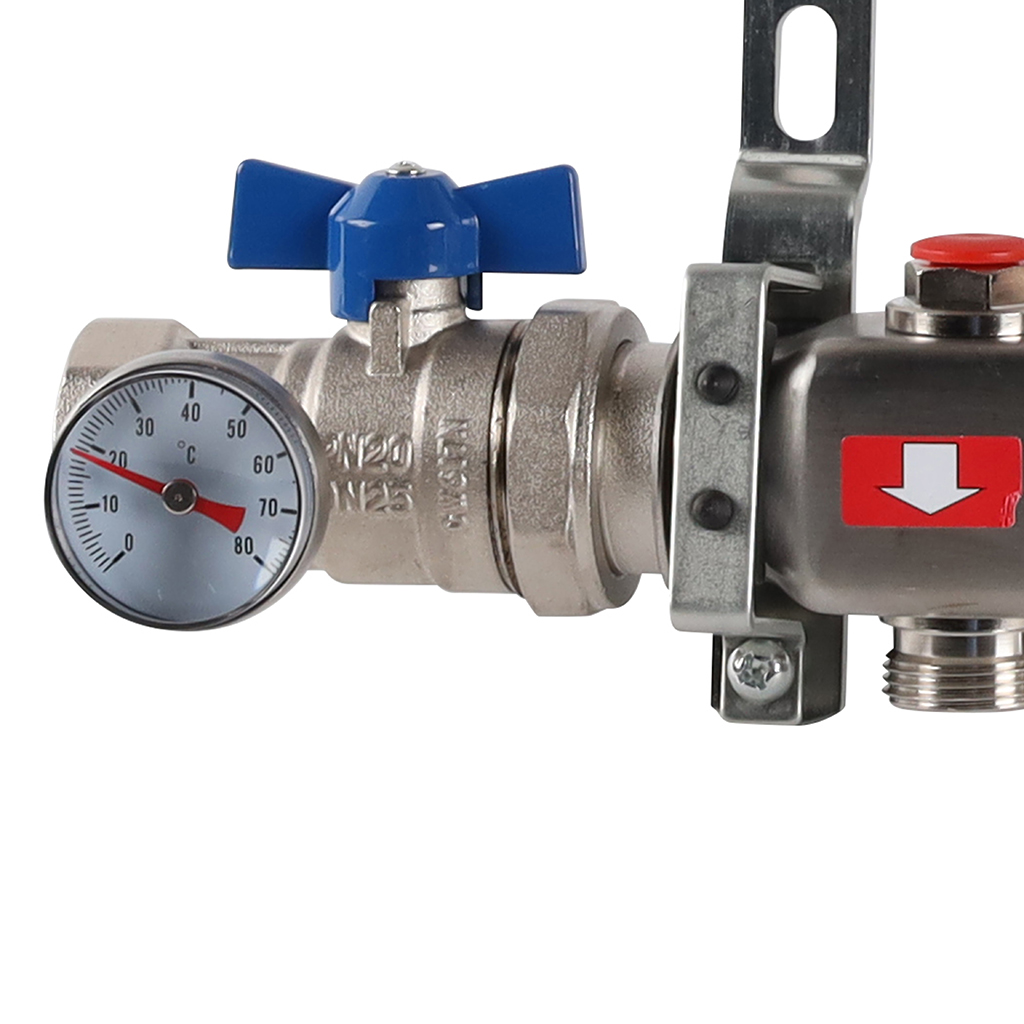 Коллектор из нержавеющей стали в сборе без расходомеров ROMMER 10 выходов