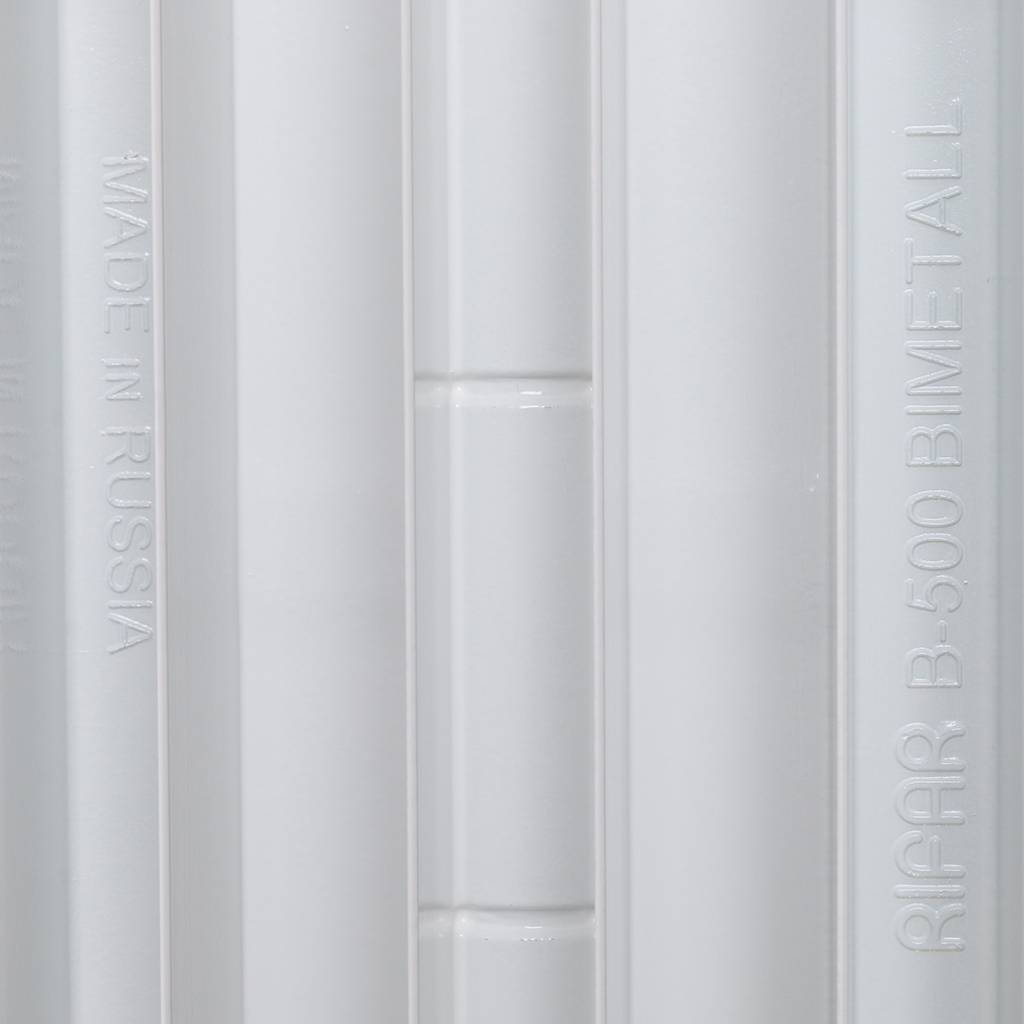 Радиатор биметаллический RIFAR BASE 500 5 секций боковое подключение (белый RAL 9016), 1RB50-5