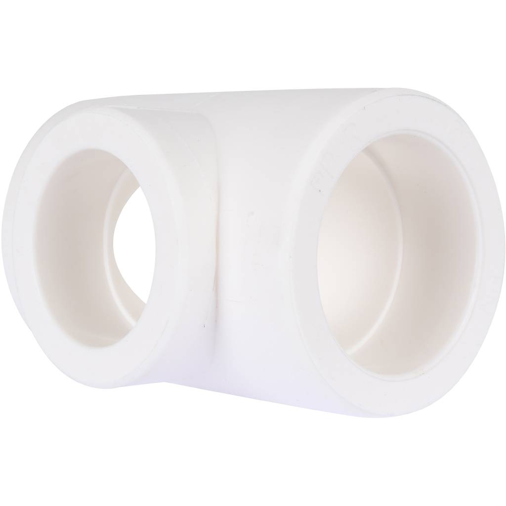 Тройник переходной Kalde 75х63х75 для полипропиленовых труб под сварку (цвет белый), 3212-tio-756375
