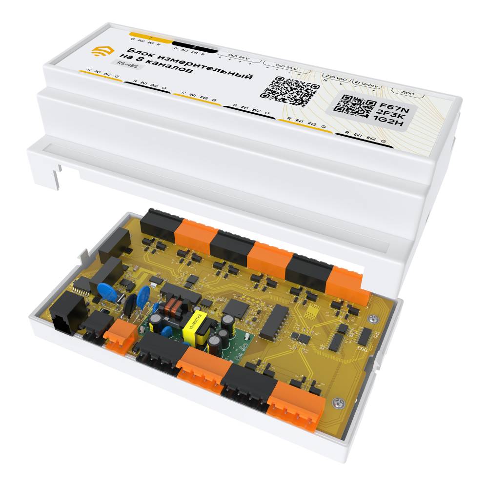 ec01090 Ectocontrol Блок измерительный на 8 каналов, RS485 (Modbus)