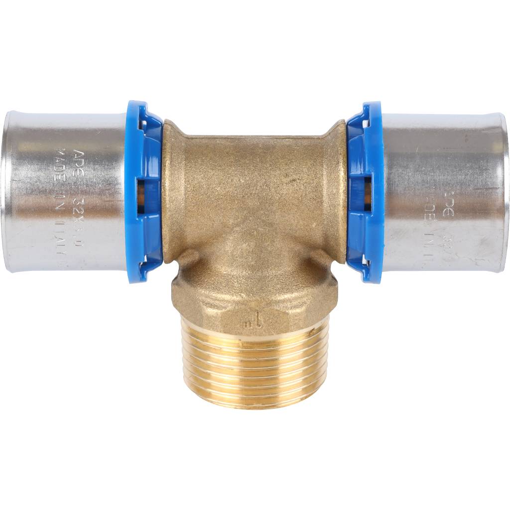 Тройник-переходник APE с наружной резьбой 32х1 х32 для металлопластиковых труб прессовой, ARL2010404