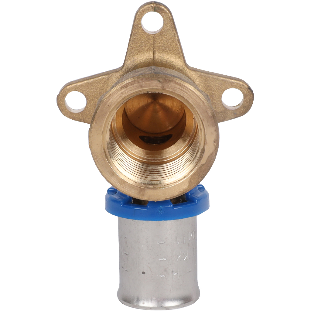 Угольник APE настенный с креплением удлинённый 1/2 х16 для металлопластиковых труб прессовой, ARL3503100