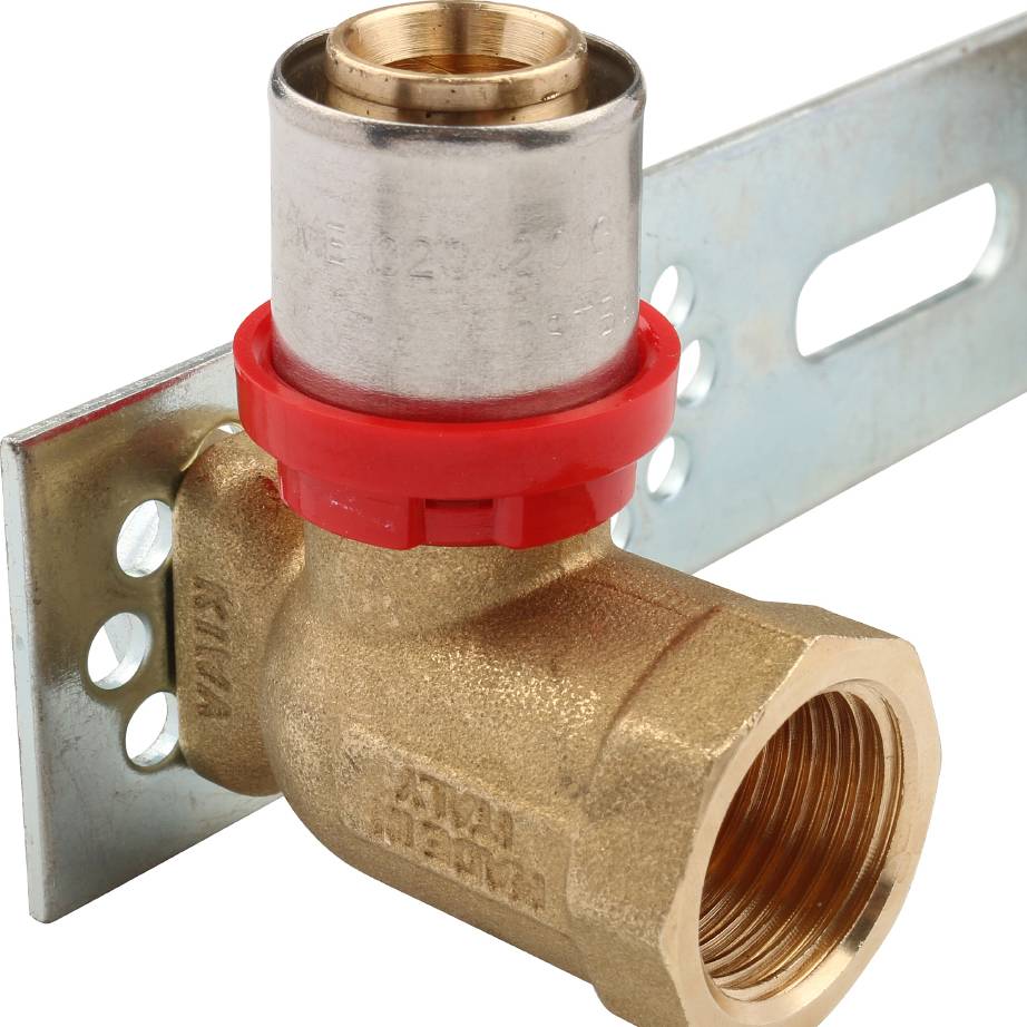 Водорозетка TIEMME двойная на планке 20х1/2, 1650106