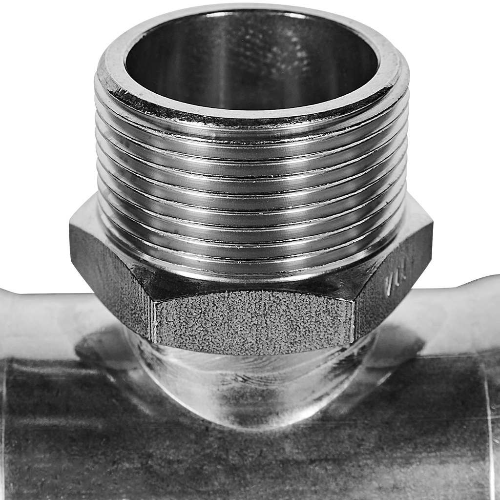 Тройник-переходник-НР ROMMER 54х1 1/4 из нержавеющей стали прессовой