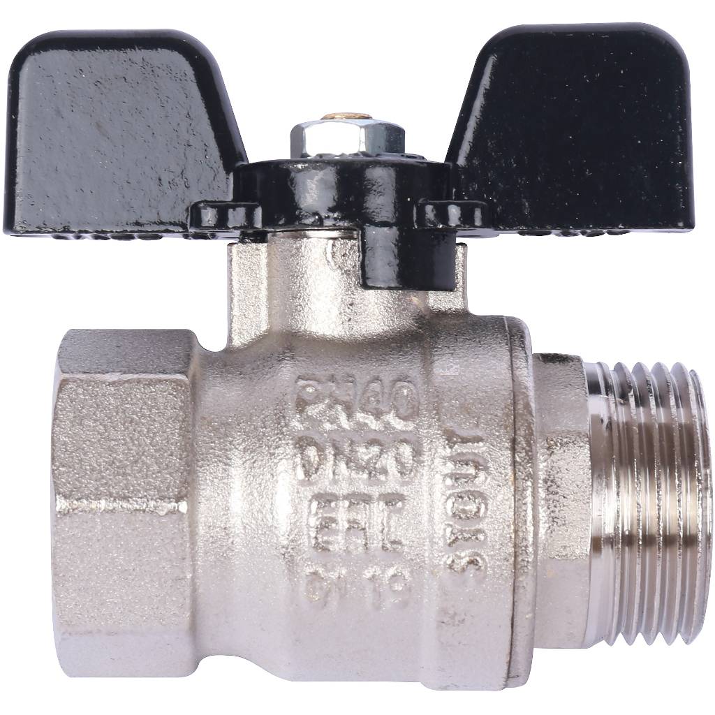 Кран шаровой стандартнопроходной STOUT SVB ВР/НР, ручка бабочка 3/4