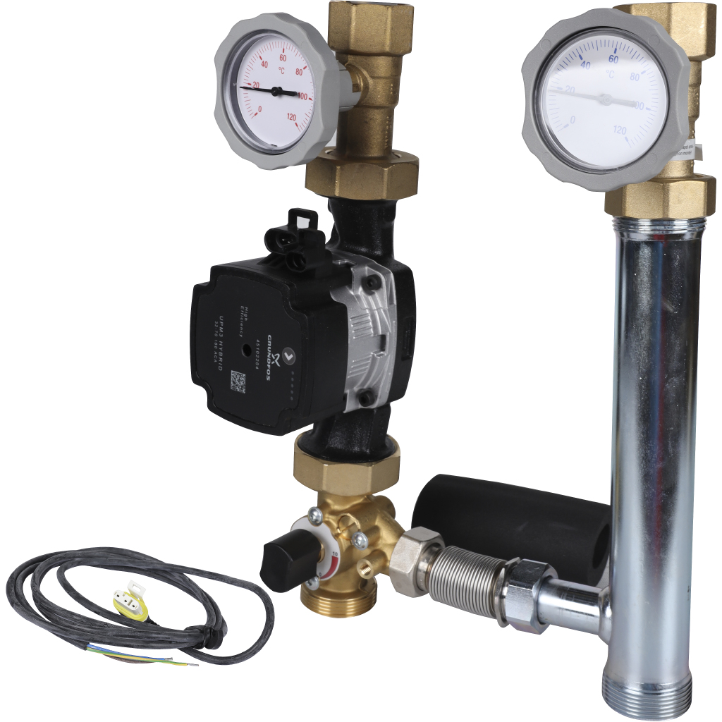 Насосная группа Meibes поколение 8+ V-MK 1 1/4 c насосом Grundfos UPM3 Hybrid 32-70*, M66834.36