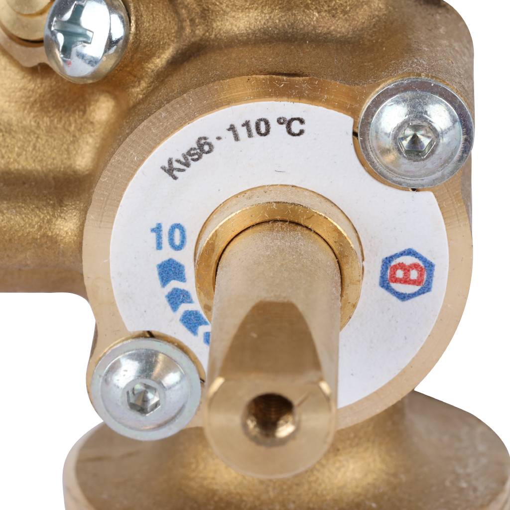 Трехходовой смесительный клапан с байпасом, соединение для насоса и коллектора BARBERI G1 1/2M. KV 6, 41D040000C