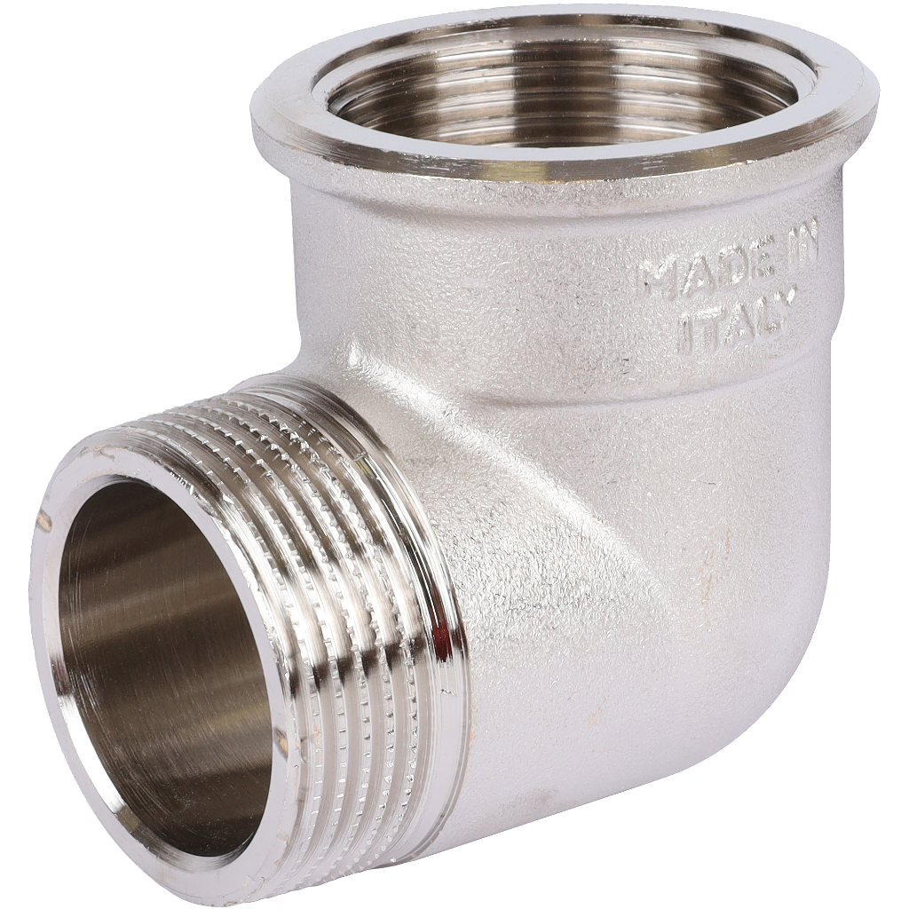 Угольник TIEMME НВ никелированный 1 1/4х1 1/4 для стальных труб резьбовой, 1500431