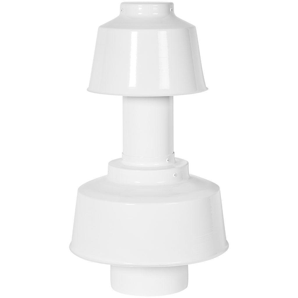 STOUT SCR-8125-800002 STOUT Оголовок вертикальный с ветрозащитой традиц. коакс. D80(п)/125(п) БЕЛЫЙ широкий, SCR-8125-800002