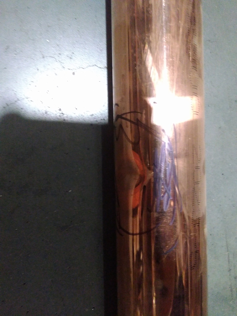 Уцененный товар (вмятины): Труба медная неотожженная HAILIANG D 42 х 1,0 EN 1057, в штангах по 2,5 м, HLPH420010025