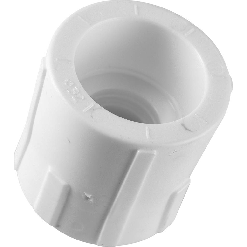 Муфта комбинированная Политэк 32х3/4 наруж. резьба для полипропиленовых труб под сварку (цвет белый), 9000003234