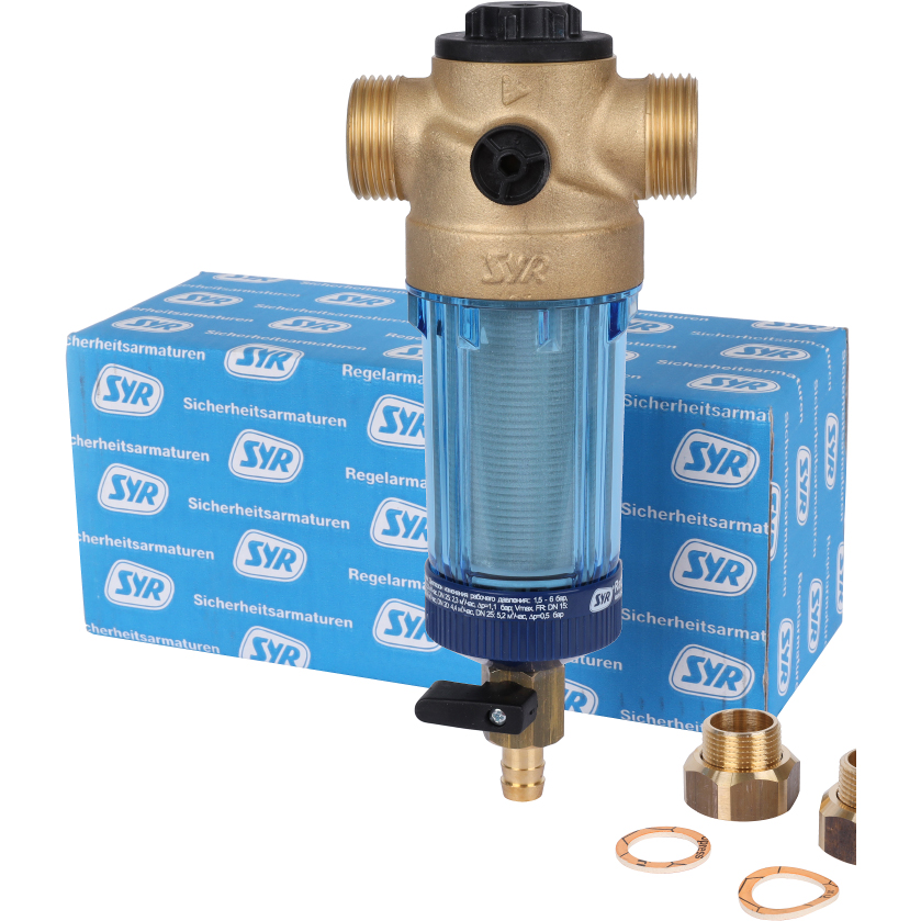 Фильтр с обратной промывкой SYR Ratio FR DN 20 для холодной воды, 5315.20.001