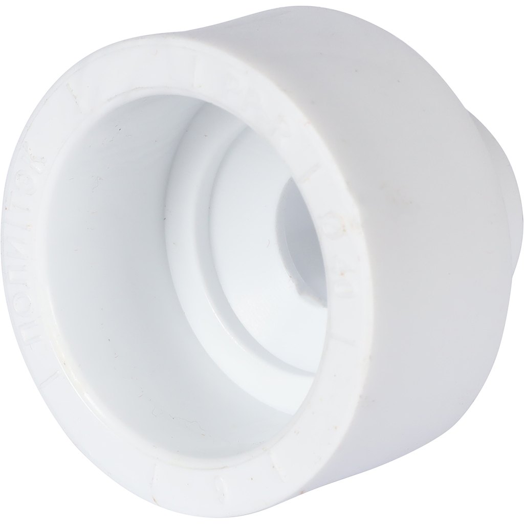 Муфта переходная Политэк 40х20 внутр./внутр. для полипропиленовых труб под сварку (цвет белый), 9000004020
