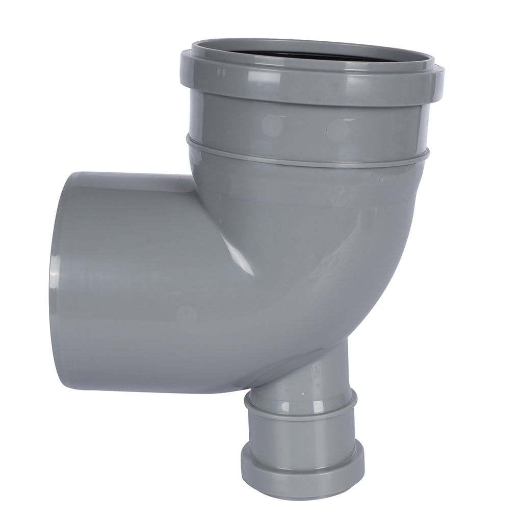 Отвод Политэк 110х90 с выходом 50 фронтальный (тыл), 300111050Ф