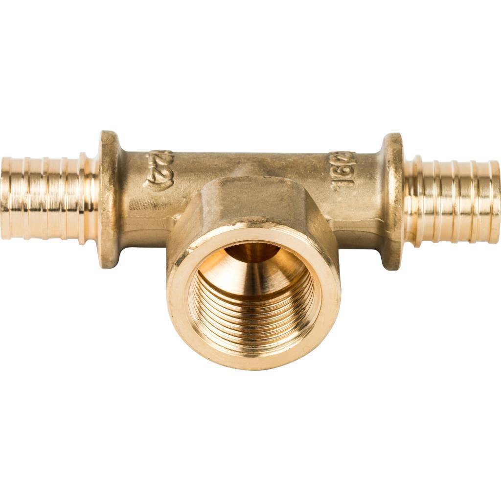 Тройник-переходник STOUT с внутренней резьбой 16xR 1/2 для труб из сшитого полиэтилена аксиальный, SFA-0028-001612