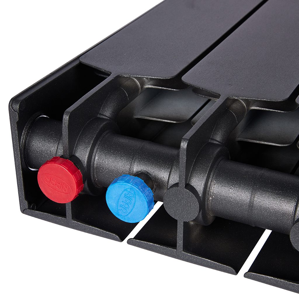 Радиатор биметаллический RIFAR SUPReMO VENTIL 500 SVR 4 секций нижнее правое подключение (Цвет АНТРАЦИТ), 4RS50.VR-4-AN