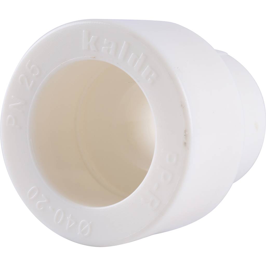 Муфта переходная Kalde 40х20 для полипропиленовых труб под сварку (цвет белый), 3212-rdc-402000