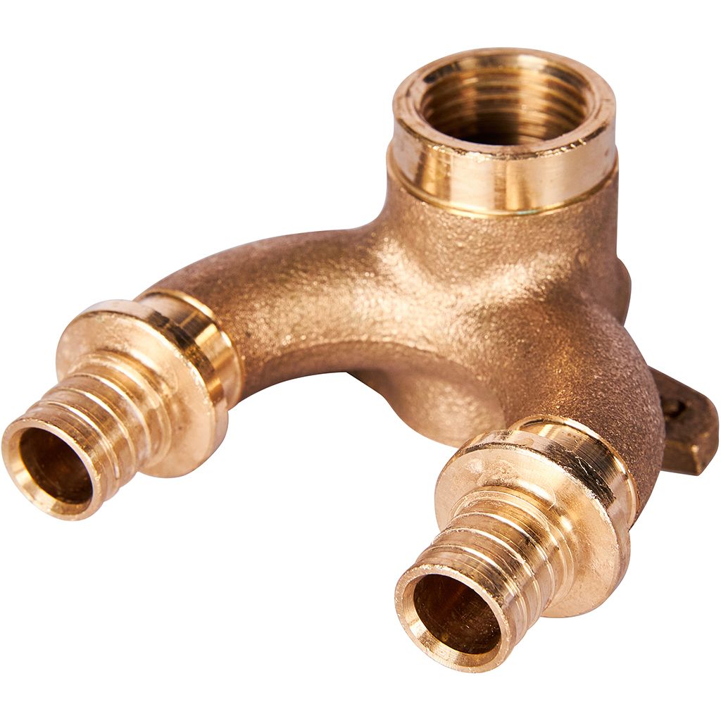 SFA-0040-001612 STOUT Проточный настенный угольник 16x1/2  бронзовый для труб из сшитого полиэтилена (340034G041622B)