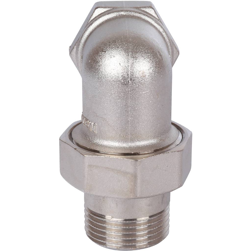 Разъемное угловое соединение STOUT американка ВН 1 уплотнение под гайкой o-ring кольцо, никелированное, SFT-0057-000001