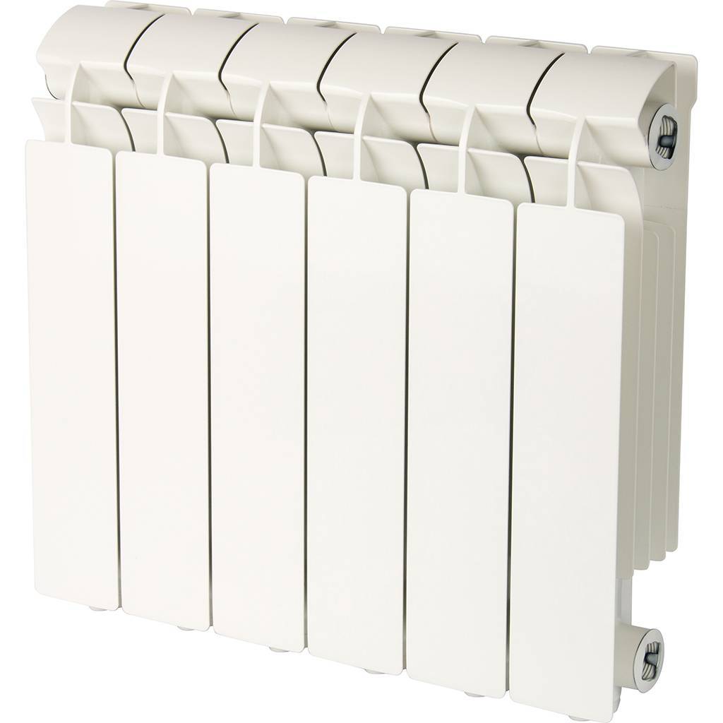 Радиатор алюминиевый Global VOX- R 350 6 секций боковое подключение (белый RAL 9010), VX03501006