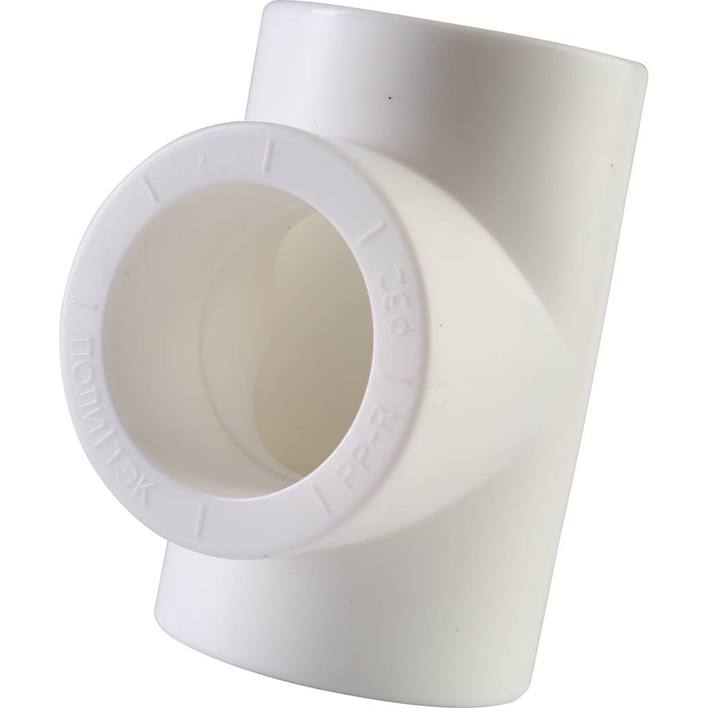 Тройник Политэк d=32 для полипропиленовых труб под сварку (цвет белый), 9000000432