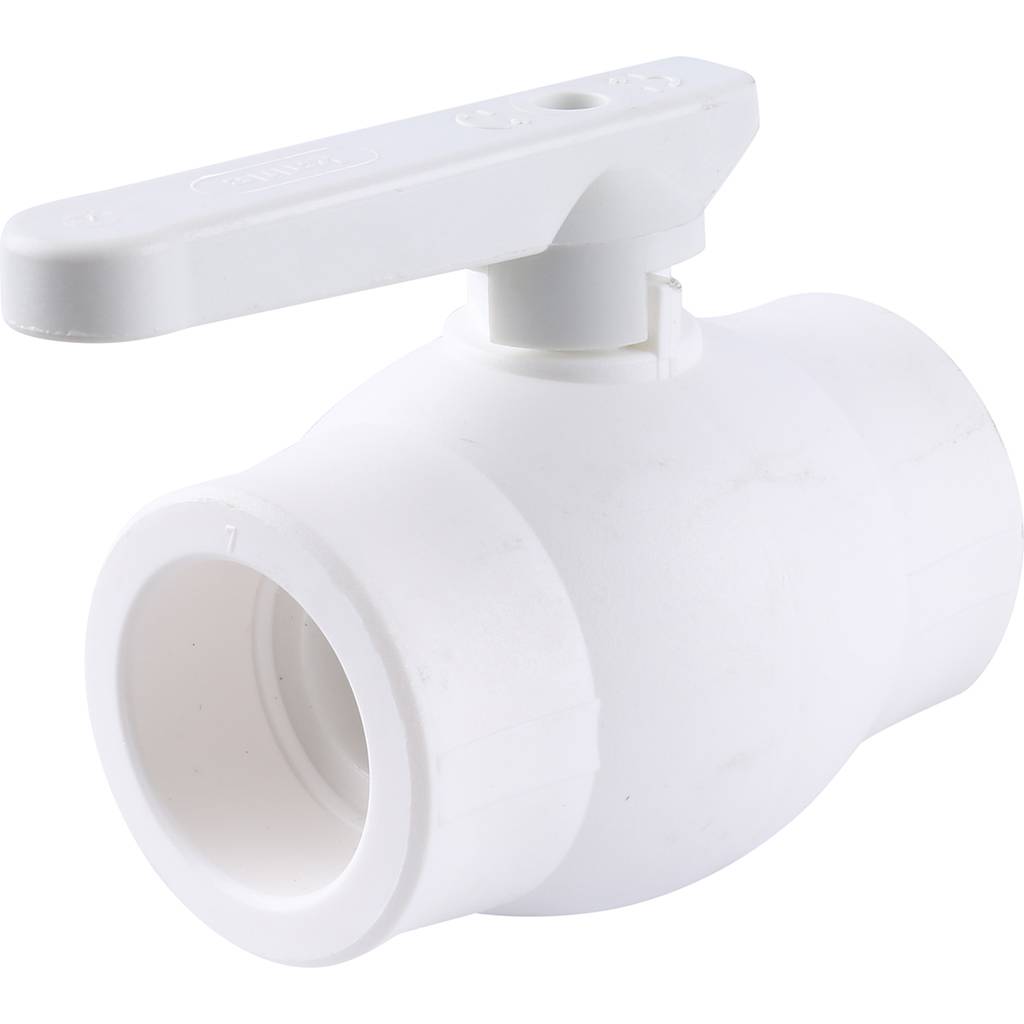 Кран шаровой Kalde d=40 для полипропиленовых труб под сварку (цвет белый)