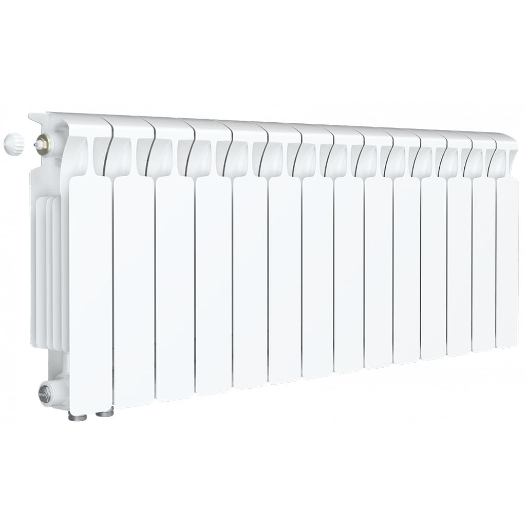 Радиатор биметаллический RIFAR MONOLIT VENTIL 350 MVL 14 секций нижнее левое подключение (белый RAL 9016), 3RM35.VL-14