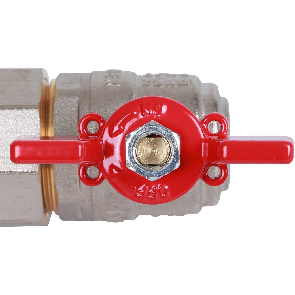 Кран шаровой ROMMER угловой с американкой 3/4 ВН/НР, ручка бабочка, RBV-0006-0610220