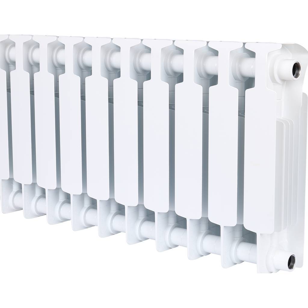Радиатор биметаллический RIFAR MONOLIT 350 10 секций боковое подключение (белый RAL 9016), 3RM35-10
