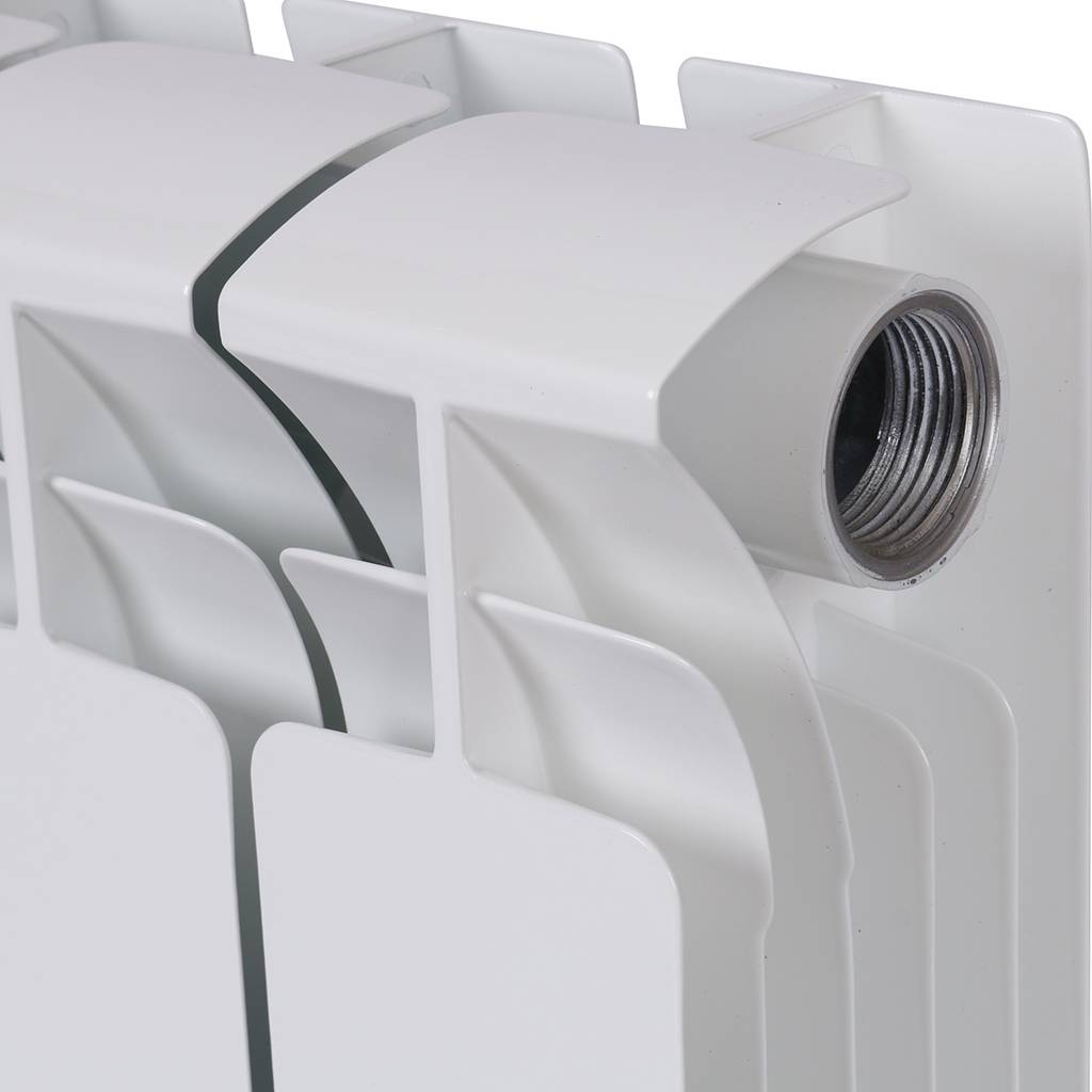 Радиатор биметаллический RIFAR BASE 200 8 секций боковое подключение (белый RAL 9016), 1RB20-8