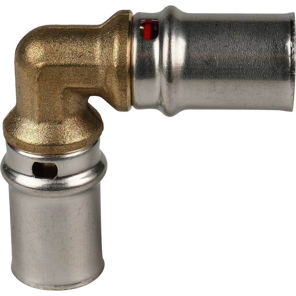 Угольник STOUT  90° 16х16 для металлопластиковых труб прессовой, SFP-0009-001616