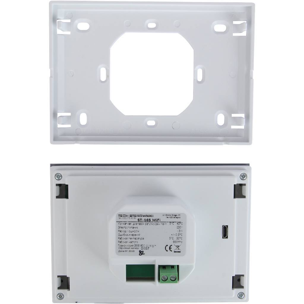 Беспроводной комнатный терморегулятор для радиаторной системы отопления TECH, ST-16s WiFi