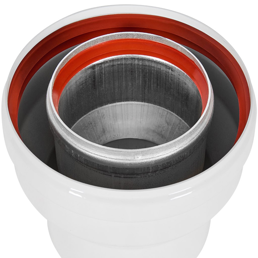 Переход ROMMER с O60/100 на O80/125 (алюминий), RCA-8125-000105