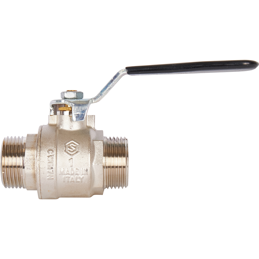 Кран шаровой STOUT полнопроходной, НР/НР, ручка рычаг 1, SVB-0005-000025