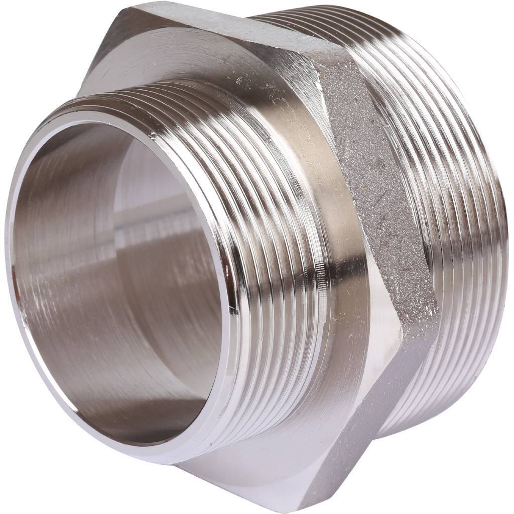 Ниппель НН STOUT переходной никелированный 2 1/2X2, SFT-0004-002122