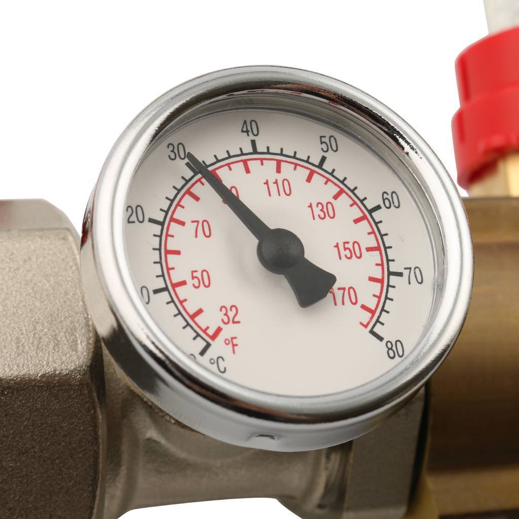 Распределительный коллектор из латуни с расходомерами STOUT 8 выходов