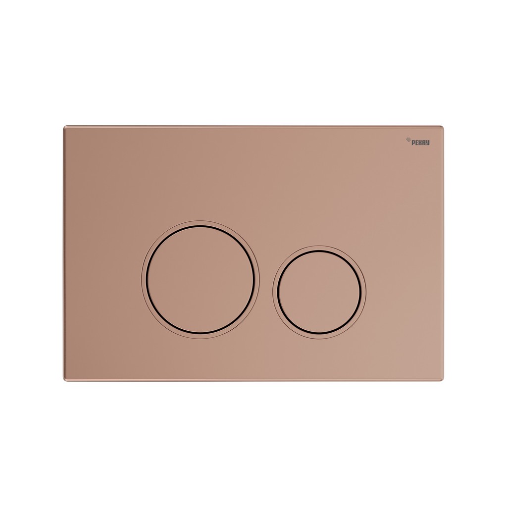 Панель смыва РЕХАУ NOVA ORB 001 с круглыми клавишами, пластик, розовое золото, матовый, 19102261001