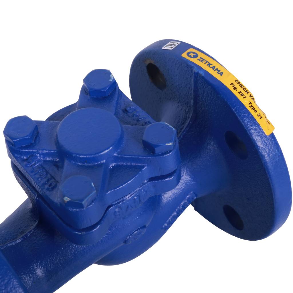 Клапан обратный подъемный ZETKAMA 287A Ду32 Ру16 фланцевый из чугуна, 287A032C31