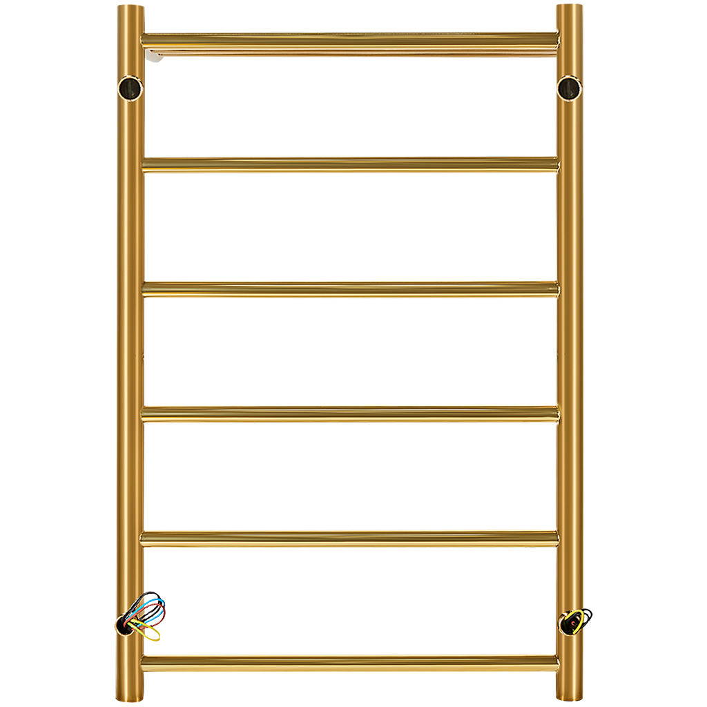 Полотенцесушитель электрический STOUT JAZZ round 80*50 Золотой Хром 585 с полкой, SHQ-J8RR-F08050