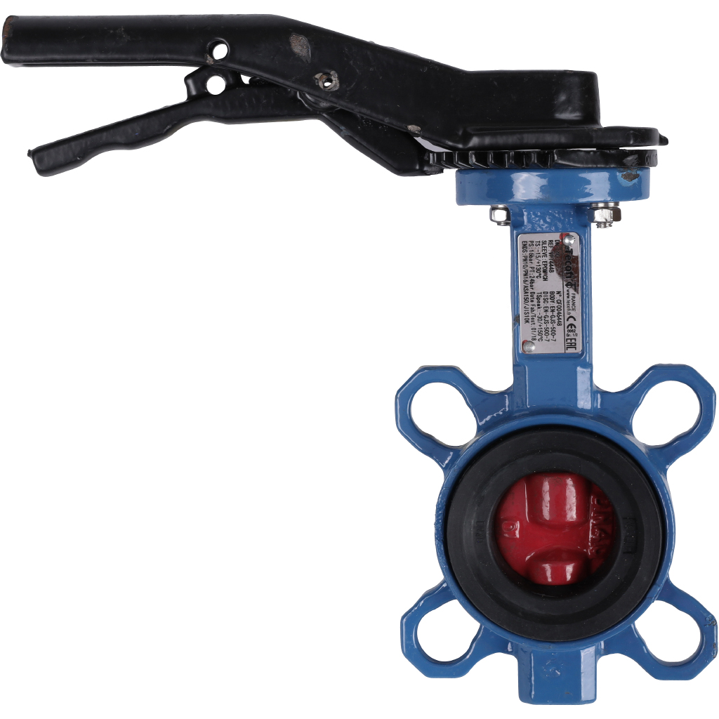 Затвор поворотно-дисковый Tecofi DN 40 PN 16 межфланцевый с ручкой из чугуна EPDM, VPI4448-02EP0040