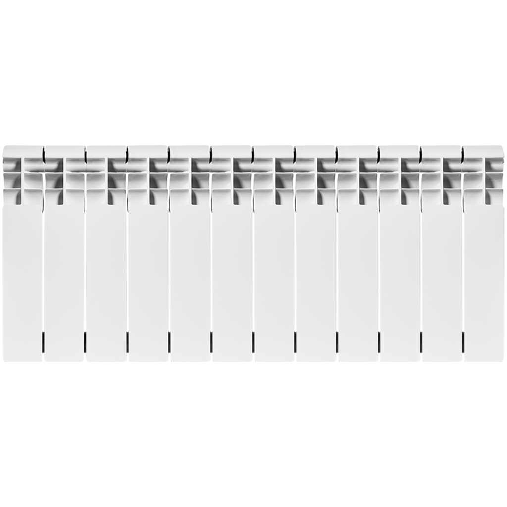 Радиатор биметаллический ROMMER Profi BM 350 12 секций боковое подключение (BI350-80-80-130) (RAL9016)