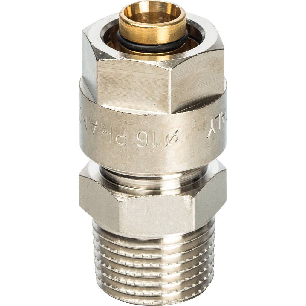 Муфта с нар.резьбой Prandelli Multyrama (16х2,0х1/2), 103.01.51.6