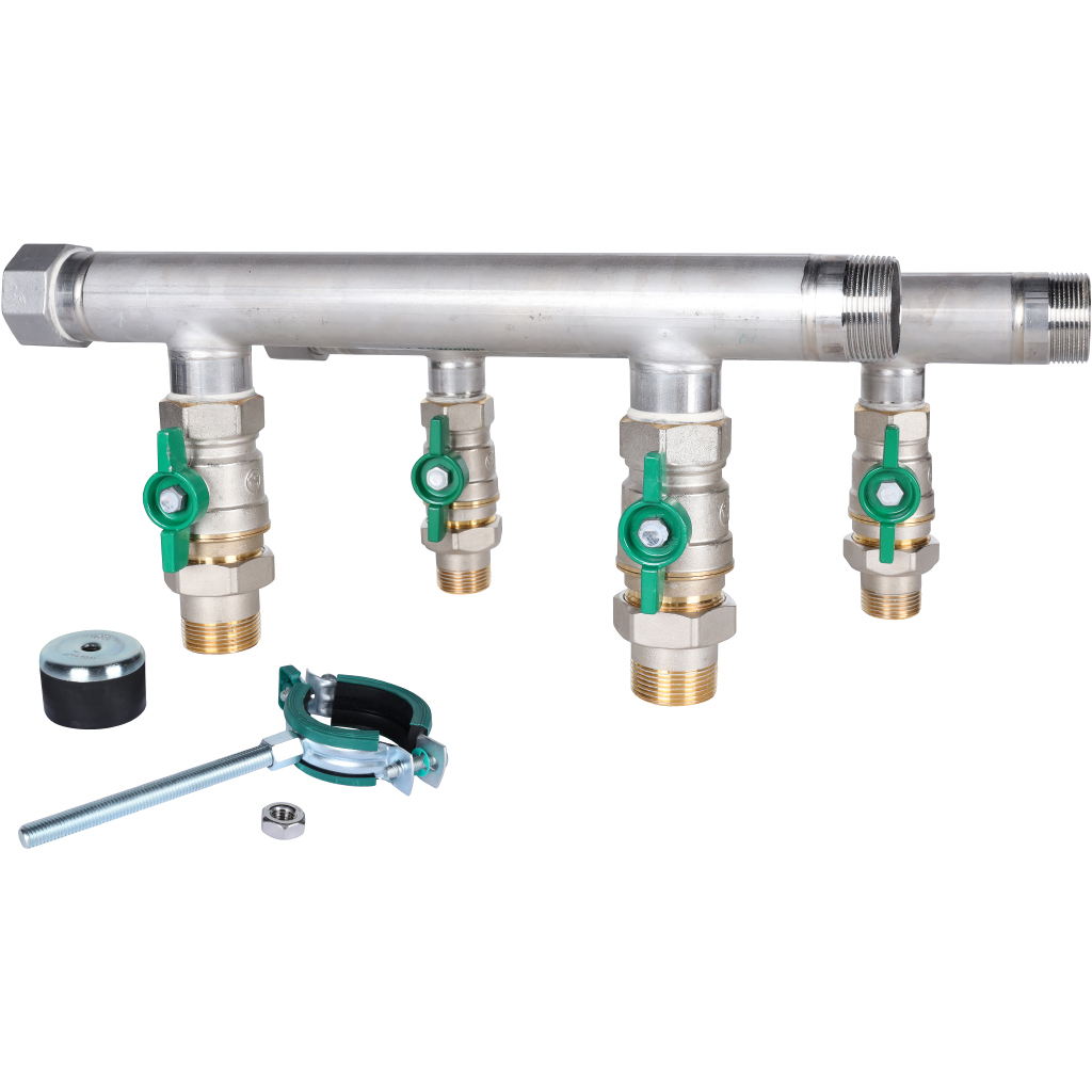 Напорный и всасывающий коллектор для установок Grundfos CMBE twin 1  - 1 1/4, 99229453