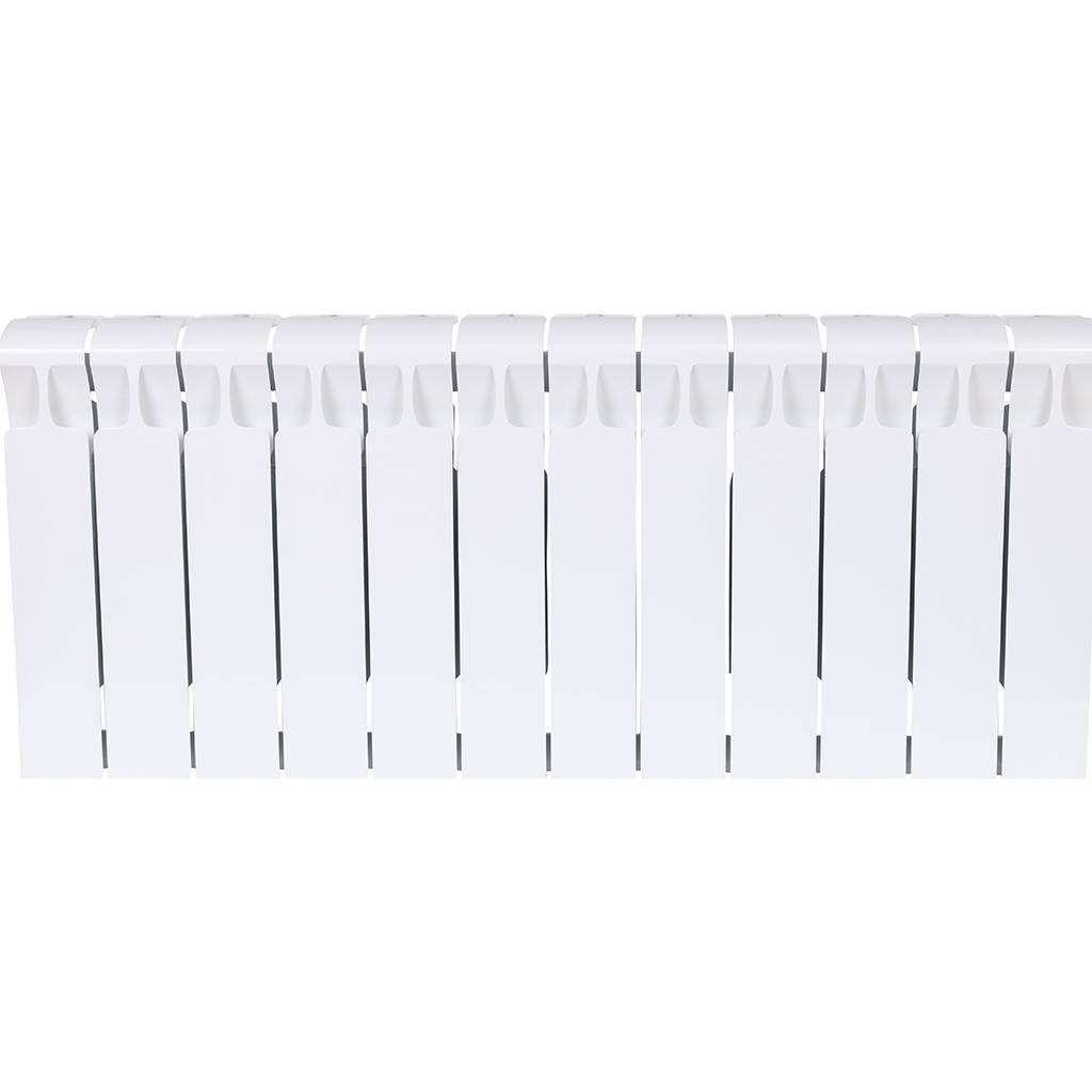 Радиатор биметаллический RIFAR MONOLIT 350 12 секций боковое подключение (белый RAL 9016), 3RM35-12