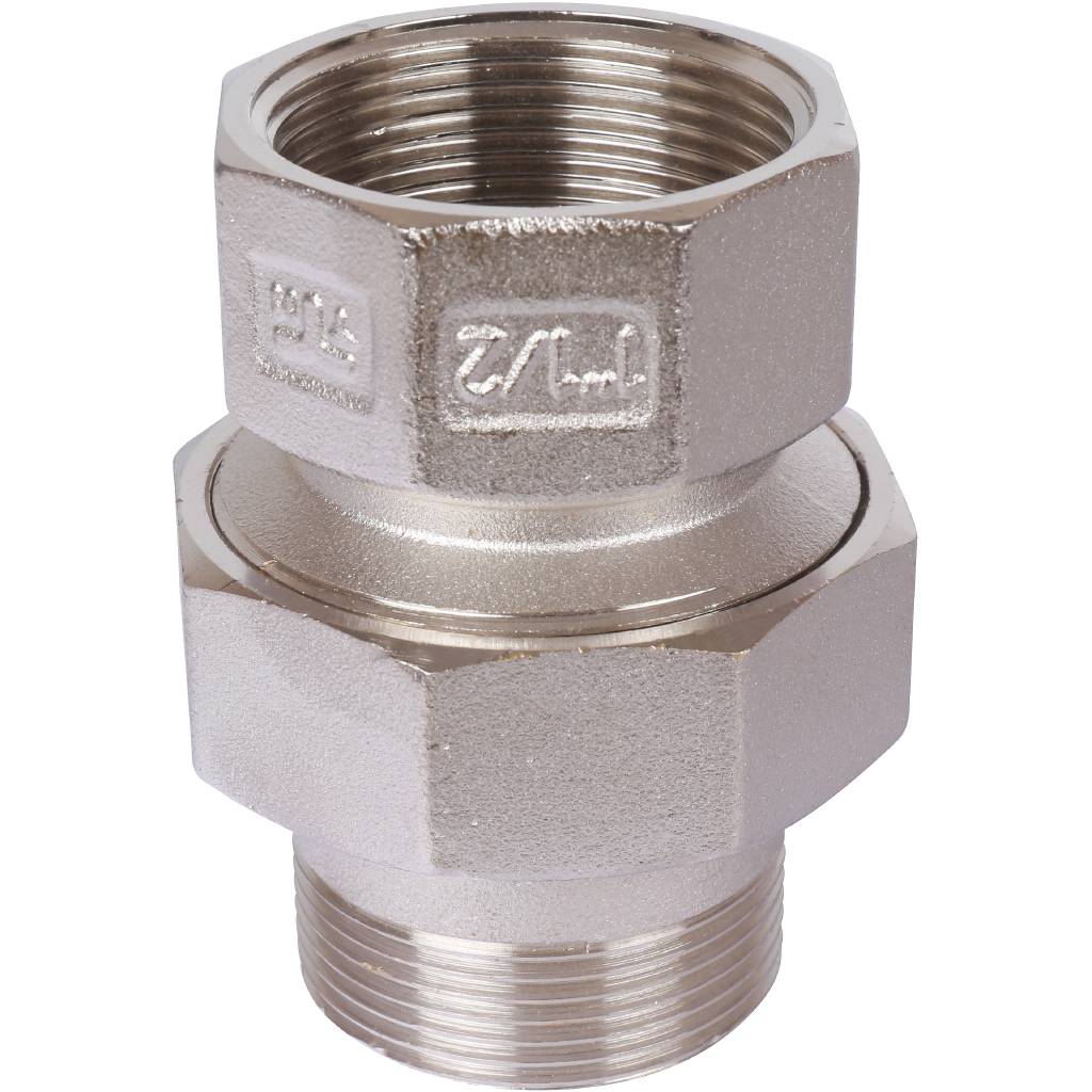 Сгон TIEMME прямой с резиновым кольцом 1 1/2 никелированный, 1500251