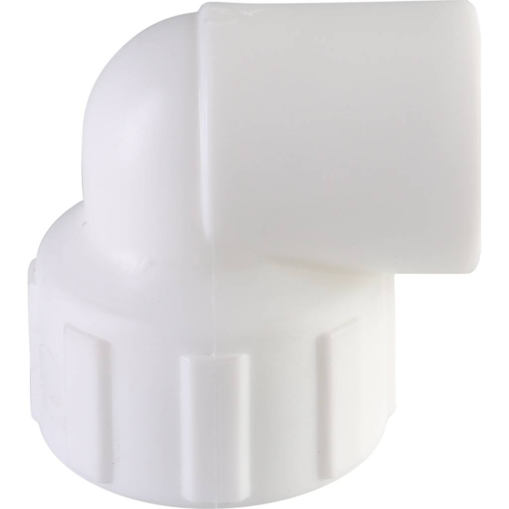 Угольник Политэк 20x3/4 с внутренней резьбой для полипропиленовых труб под сварку (цвет белый)