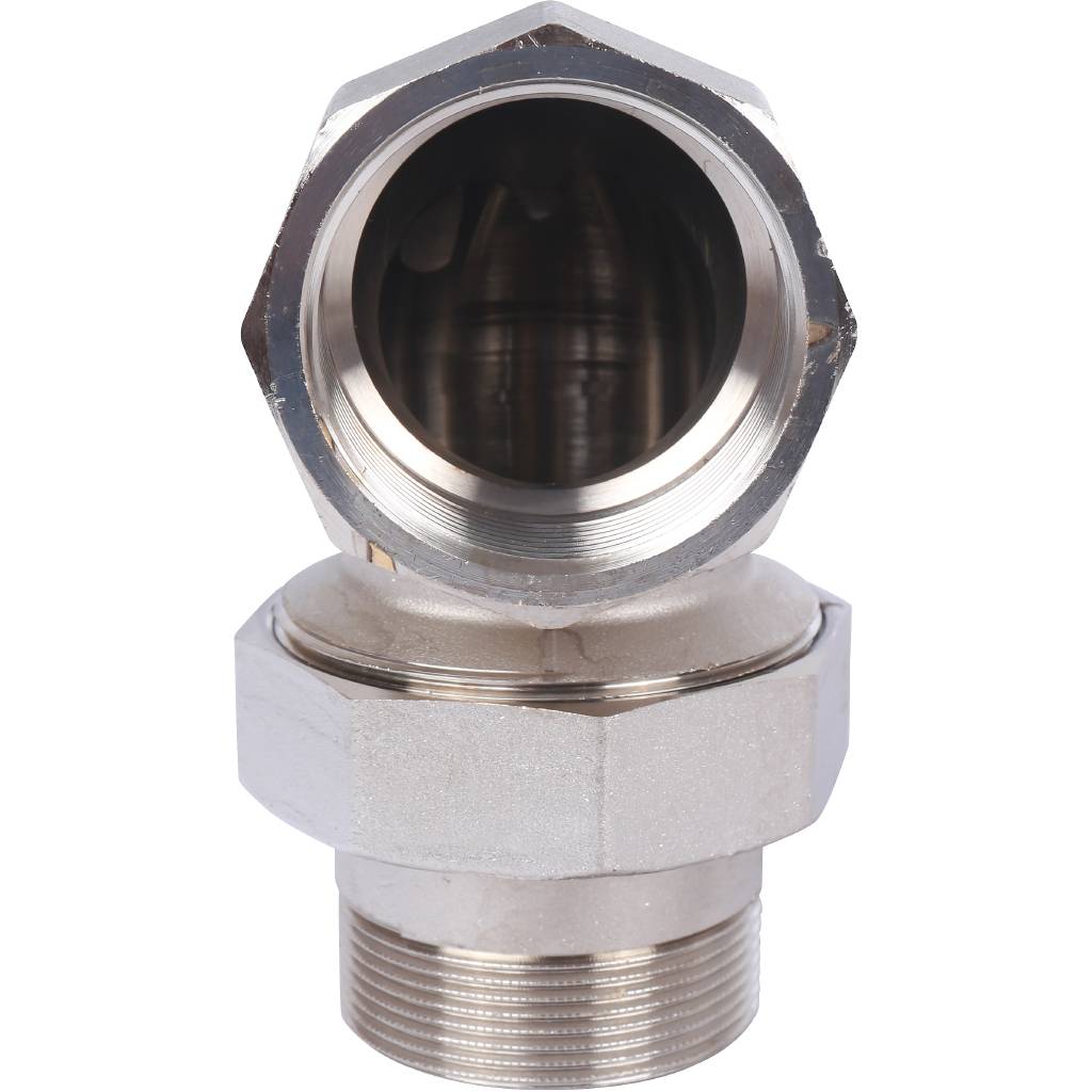 Разъемное угловое соединение STOUT американка ВН 2 уплотнение под гайкой o-ring кольцо, никелированное, SFT-0057-000002