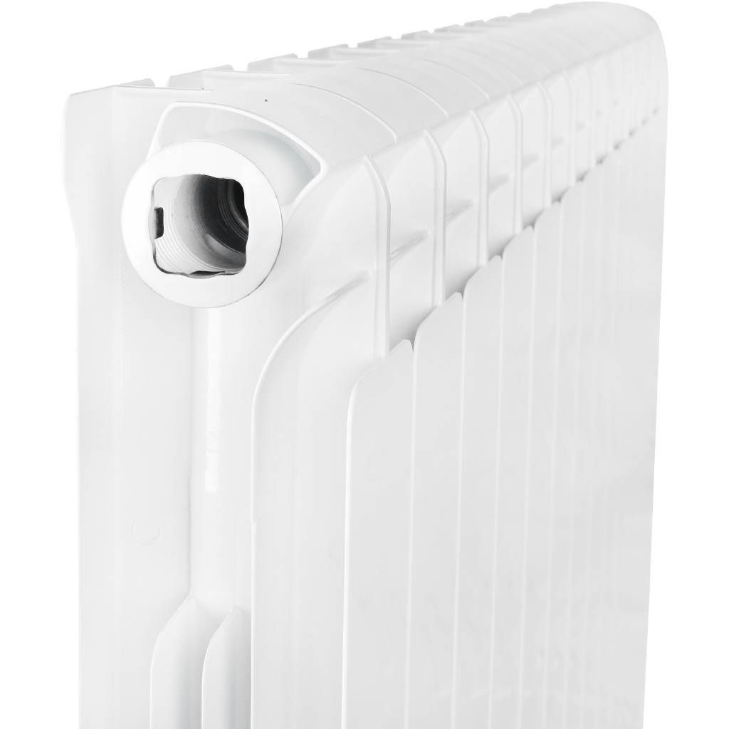 Радиатор алюминиевый STOUT Bravo 500 12 секции нижнее правое подключение (белый RAL 9010), SRA-0120-050012