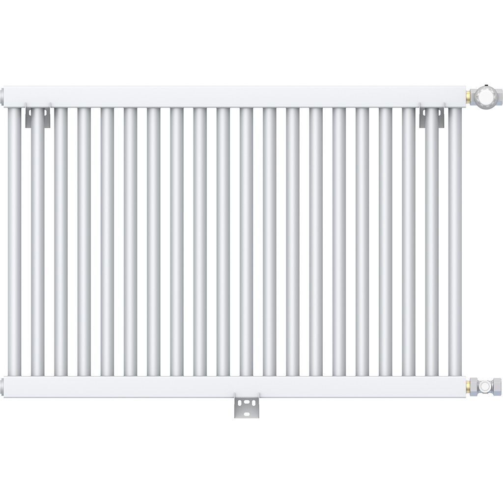 1-но трубчатый стальной радиатор ROMMER RST 1120/08 секций нижнее подключение RAL9016, RST-112008-020