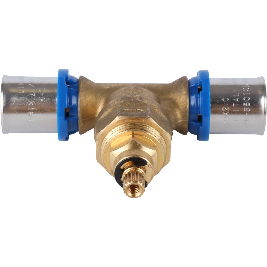 Вентиль APE с хромированной ручкой 20х20 для металлопластиковых труб прессовой, ARL6000220